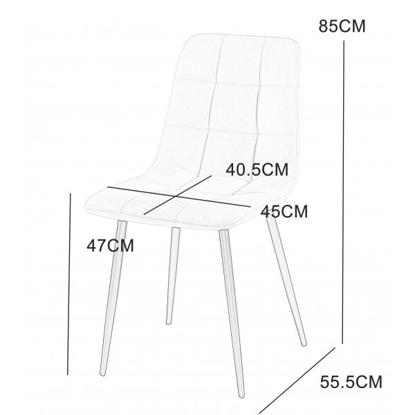 Delta-ruokatuoli - Harmaa/musta Delta-ruokatuoli - Harmaa/musta