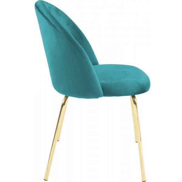 Giovani velvet -tuoli - Antiikkivihre/Messinki + Huonekalujen tekstiilien puhdistus