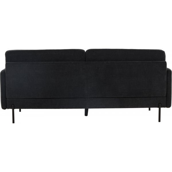 Antibes 2-istuttava sohva - Musta/Tummanharmaa