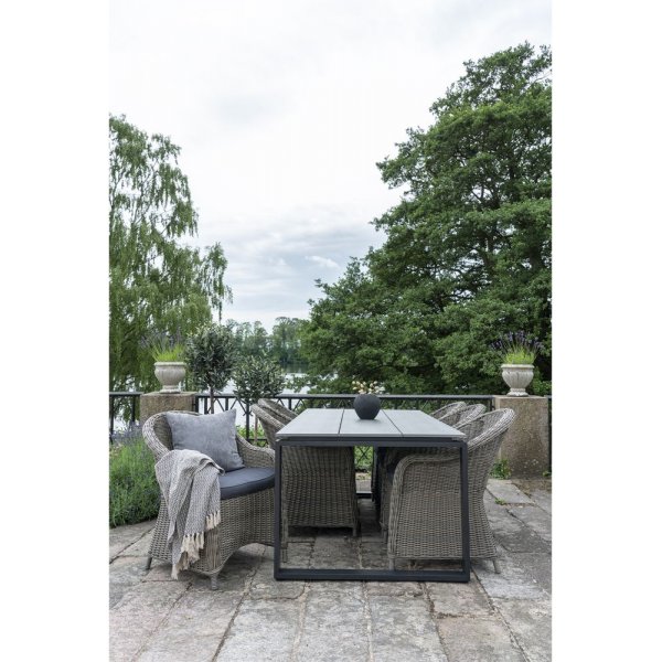 Denver ruokapöytä - Harmaa/musta - 220x100 cm Denver ruokapöytä - Harmaa/musta - 220x100 cm