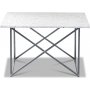 Terrazzo-sohvapyt 75x75 cm - Bianco Terrazzo & Kromattu Cross-runko