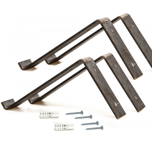 Lamba seinähylly 6 - Musta/pähkinä Lamba seinähylly 6 - Musta/pähkinä