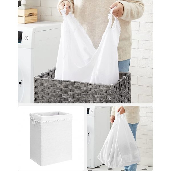 Henrietta pyykkikori 90 l - harmaa