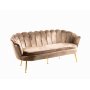 Sohva 3-istuttava tummanbeige sametti/messinki - Kingsley Sohva 3-istuttava tummanbeige sametti/messinki - Kingsley