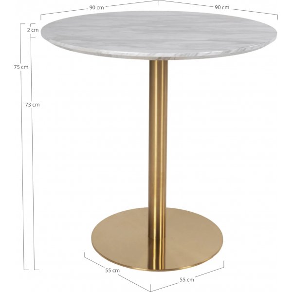 Bolzano ruokailuryhm - Valkoinen/harmaa + 3.00 x Huonekalujen jalat