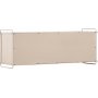 Paris-seinkaappi 48 x 122 cm - Beige/Whitewash