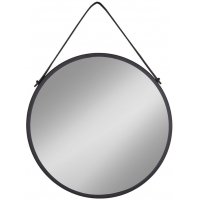 Trapani Mirror - Musta - Ø60