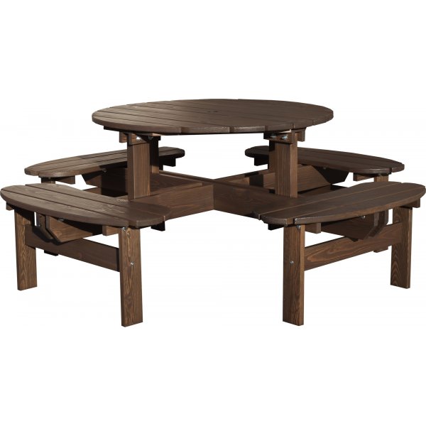 Ronda kalusteryhmä - Puutarhapenkki & pöytä yhdessä - Ruskea Ronda kalusteryhmä - Puutarhapenkki & pöytä yhdessä - Ruskea