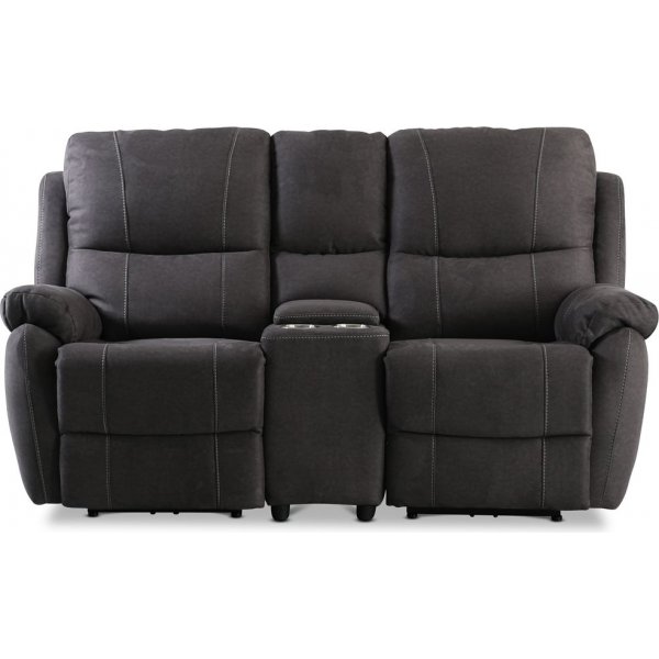 Elokuvasohva Enjoy Hollywood - Kahden istuttava recliner (shk), antrasiitti mikrokuitukangas
