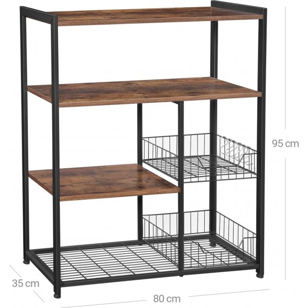 Collin keitti�n hylly - ruskea/musta