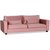 Neljn istuttava Lounge-sohva Adore - Dusty pink (Sametti)