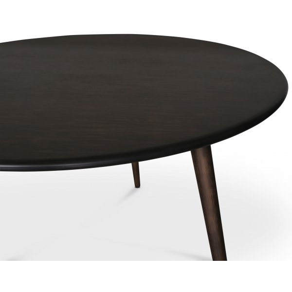 Omni-ruokailuryhmä, pyöreä ruokapöytä Ø130 cm sis. 4 kpl Tony mustaa taivutettua tuolia - Savunvärinen tammi Omni-ruokailuryhmä, pyöreä ruokapöytä Ø130 cm sis. 4 kpl Tony mustaa taivutettua tuolia - Savunvärinen tammi