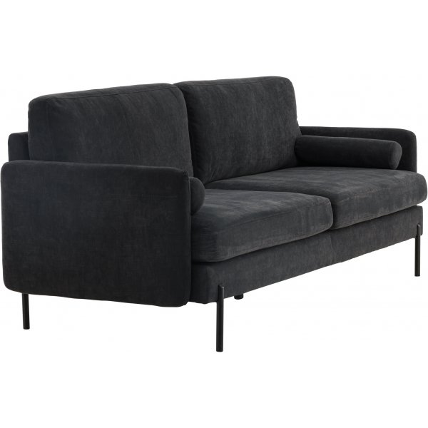 Antibes 2-istuttava sohva - Musta/Tummanharmaa