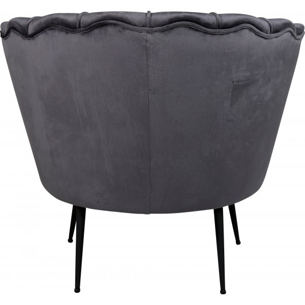 Ballini-nojatuoli - Tummanharmaa sametti