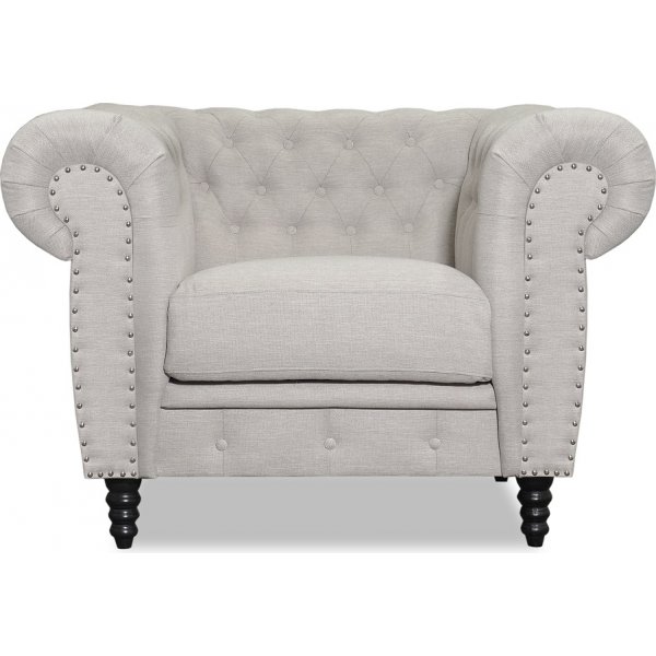 Ashford chesterfield -nojatuoli - Beige Pellava