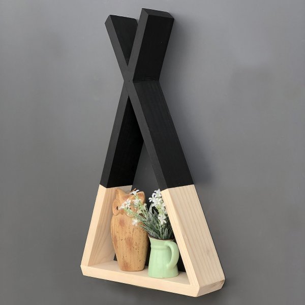 Rafa seinähylly 139 - pähkinä/musta Rafa seinähylly 139 - pähkinä/musta