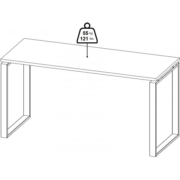 Kylttipöytä 150 cm - Valkoinen/hikkori Kylttipöytä 150 cm - Valkoinen/hikkori