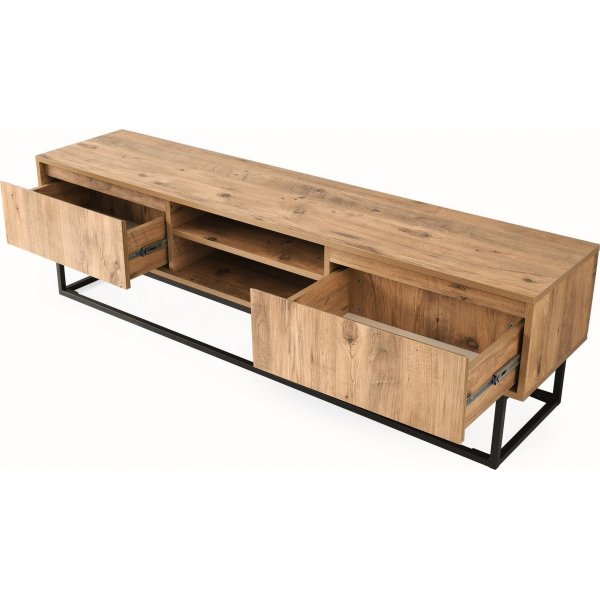 Belinda mediapenkki 140 cm - Musta/mänty Belinda mediapenkki 140 cm - Musta/mänty