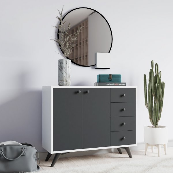 Waga s�ilytyskalusteet - Valkoinen/antrasiitti