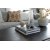 Dipp-sohvapyt 120x60 cm - Musta/messinki