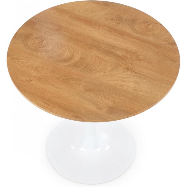 Ruokapöytä tammi/valkoinen Ø80 cm - Astrid Ruokapöytä tammi/valkoinen Ø80 cm - Astrid