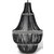 Kattokruunu Signum pallovalaisin XL 110 cm (mustat puupallot)