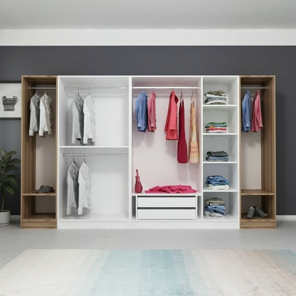 Rizada vaatekaappi - pähkinä Rizada vaatekaappi - pähkinä