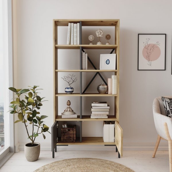 Bruno kirjahylly - huopa/antrasiitti Bruno kirjahylly - huopa/antrasiitti