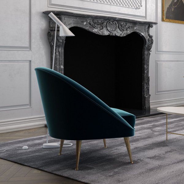 Matilda nojatuoli - Petroleum blue