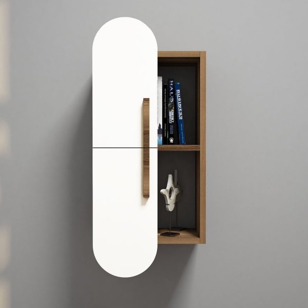 Ruususeinähylly - pähkinä/valkoinen Ruususeinähylly - pähkinä/valkoinen