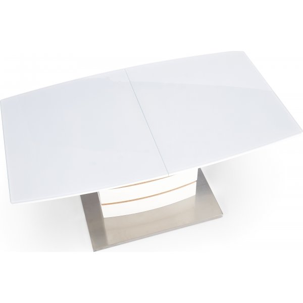 Mervin jatkettava ruokap�yt� 140-180 cm - Tammi / Kiilt�v� valkoinen