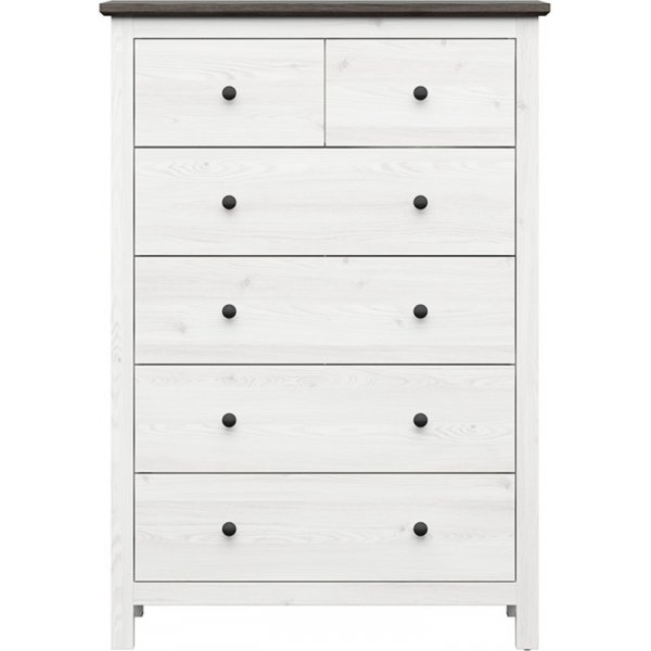 Hesen lipasto 145 cm - Valkoinen/musta