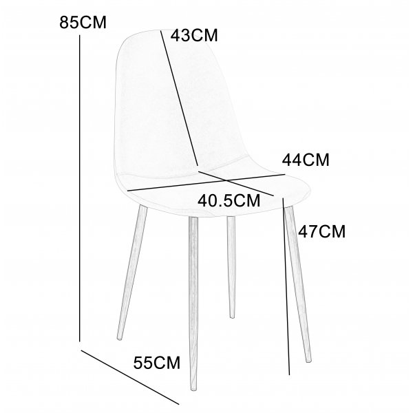Alfred-ruokapöydän tuoli - Harmaa / Pähkinä Alfred-ruokapöydän tuoli - Harmaa / Pähkinä