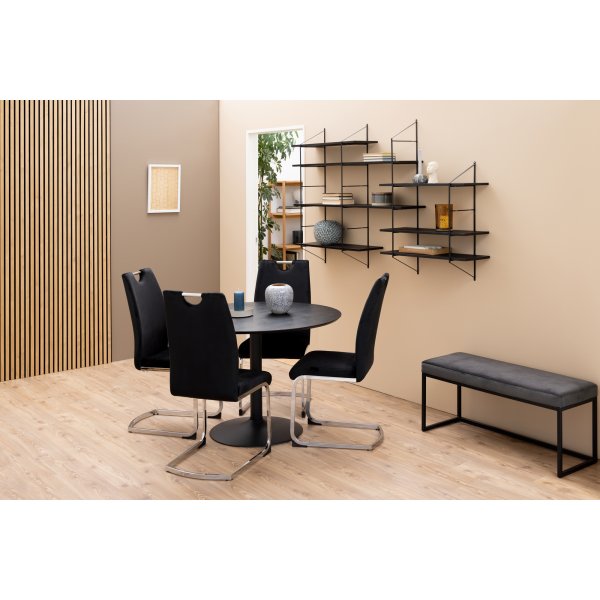 Ibiza ruokapöytä ø110 cm - Musta Ibiza ruokapöytä ø110 cm - Musta