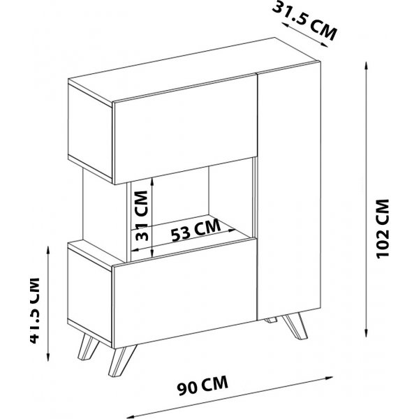 Bambi-kaappi - valkoinen Bambi-kaappi - valkoinen