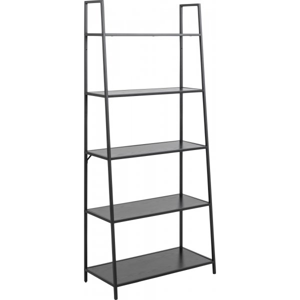 Seaford tikkaat hylly 77x174 cm - musta