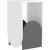 Nunna sivupöytä 32 x 32 cm - Valkoinen/antrasiitti