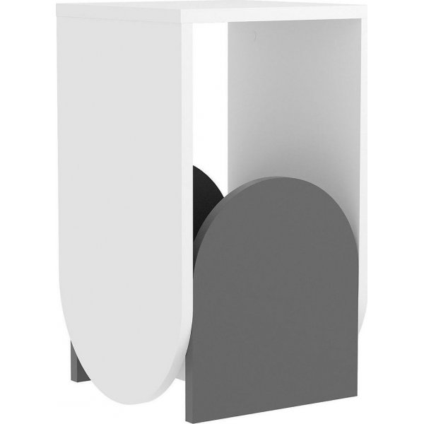 Nunna sivup�yt� 32 x 32 cm - Valkoinen/antrasiitti