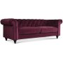 Royal Chesterfield 3-istuttava sohva - Bordeaux (sametti)