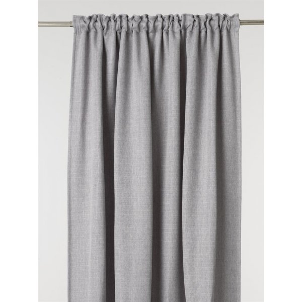 Harmaa verhon pituus 2 kpl 135 x 240 cm - Vaaleanharmaa pimennys