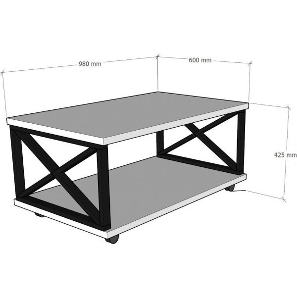 Yuso sohvapöytä 98 x 60 cm - Pähkinä Yuso sohvapöytä 98 x 60 cm - Pähkinä