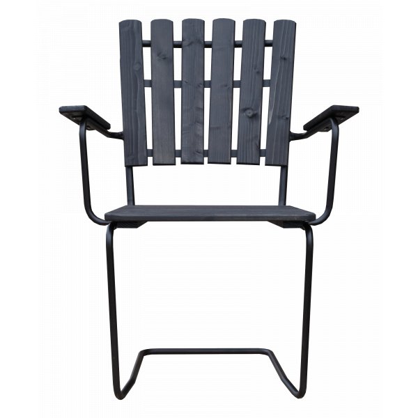 Ulkotuoli Vaxholm jousiteräksestä - Musta Ulkotuoli Vaxholm jousiteräksestä - Musta