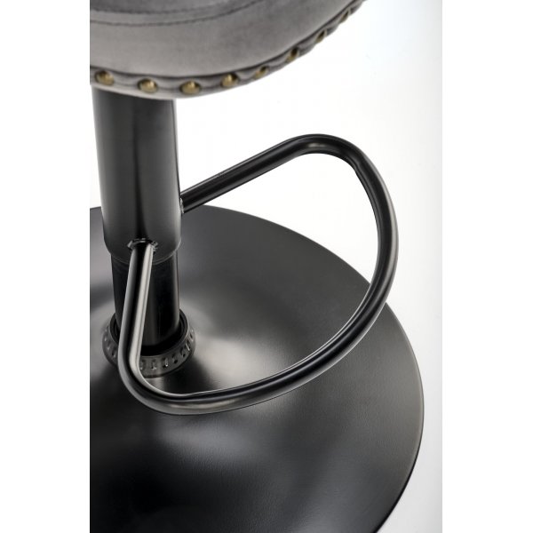 Baarituoli harmaa samettinen kaasujousi - Pelican