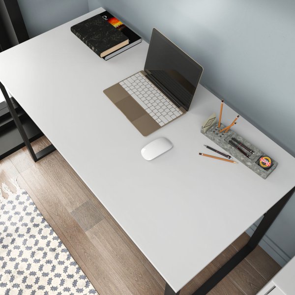 Layton työpöytä 120 x 60 cm - Musta/valkoinen Layton työpöytä 120 x 60 cm - Musta/valkoinen