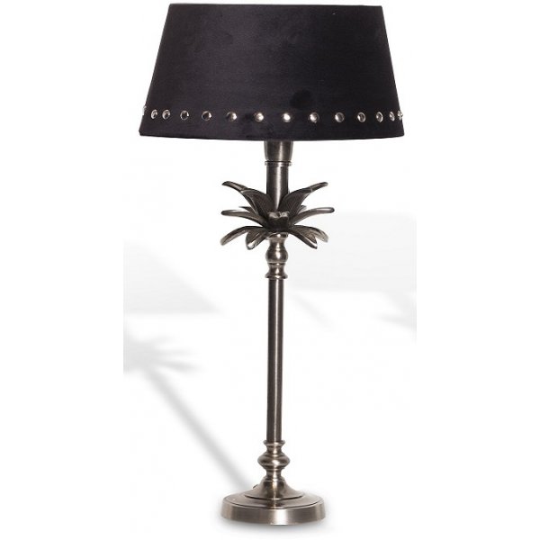 Palmunlehtipytvalaisin 39 cm - Vanha hopea