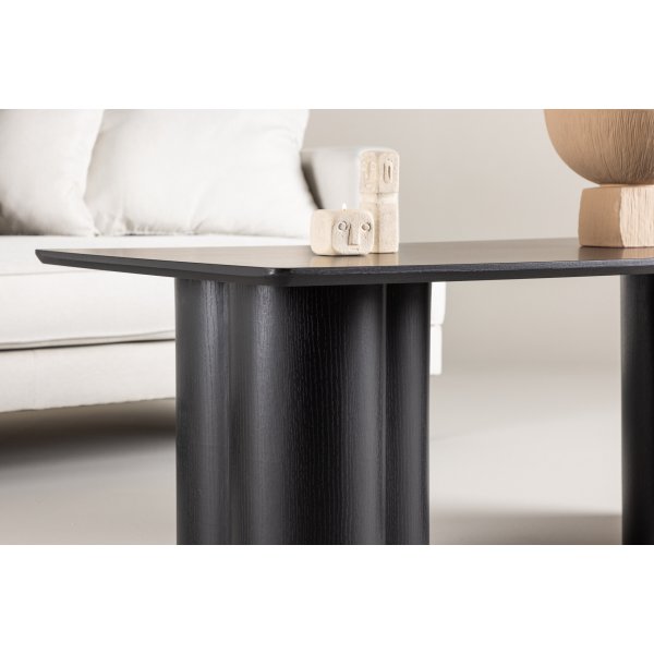 Sohvapyt 120x60 cm mustaksi petsattu tammi - Olivia