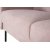 Kingsley 2,5-istuttava sohva vaaleanpunaista samettia