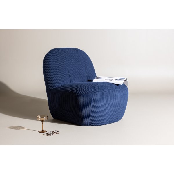 Mahla lepotuoli - Tummansininen vakosametti