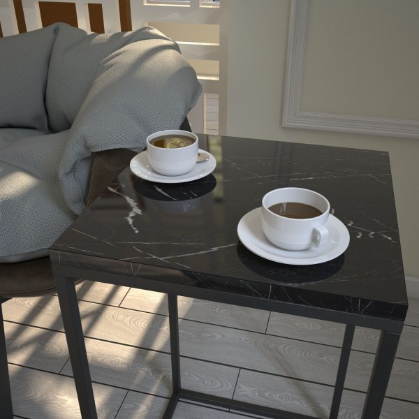 Pure sivup�yt� 35 x 35 cm - Musta/valkoinen