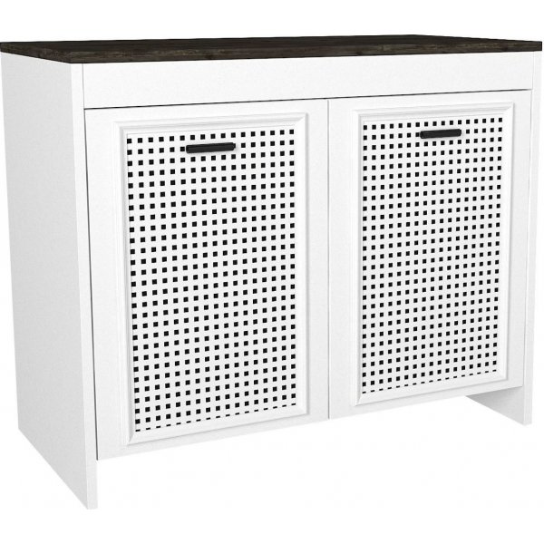 Valmis kaappi - Valkoinen/tummanruskea Valmis kaappi - Valkoinen/tummanruskea